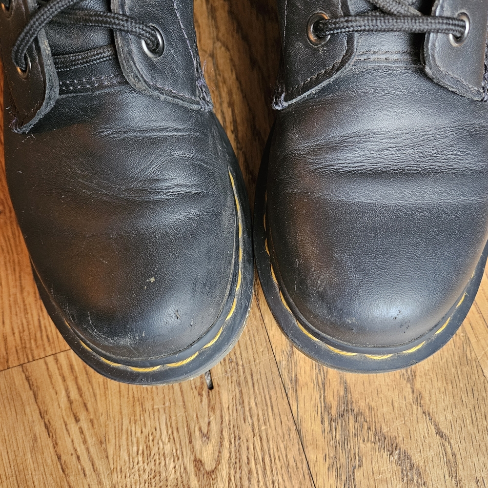 Dr. Martens Black Boots with Yellow Stitching - Picture 7 of 9